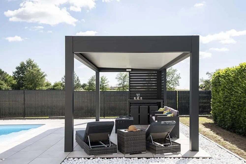 akena produit pergola toit plat cunac